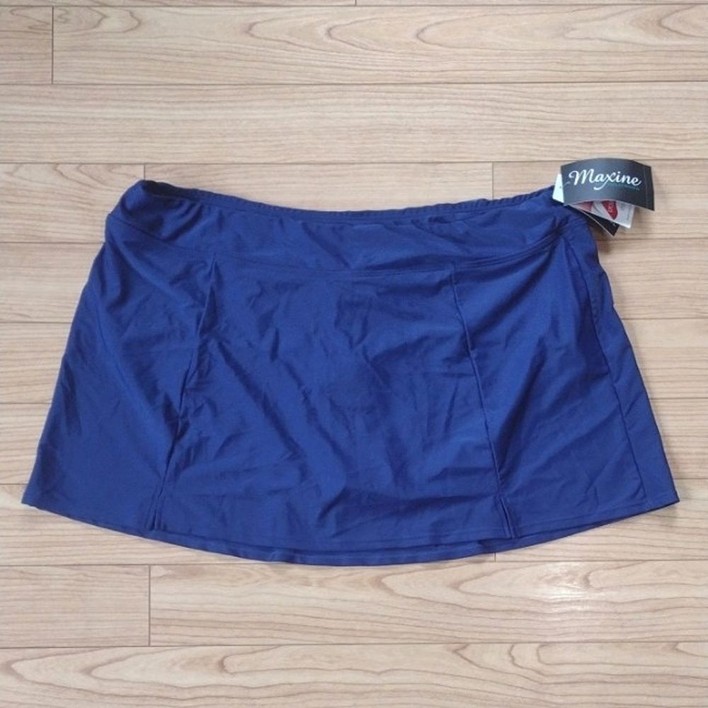 Maxine of Hollywood Navy Blue Tummy Control Swim Skirt Size 20W